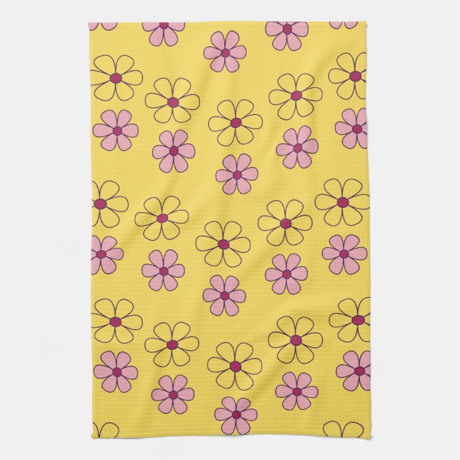 Cute big flowers kitchen towel (Vertical)