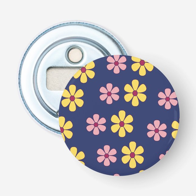 Cute big flowers pattern bottle opener (Front)