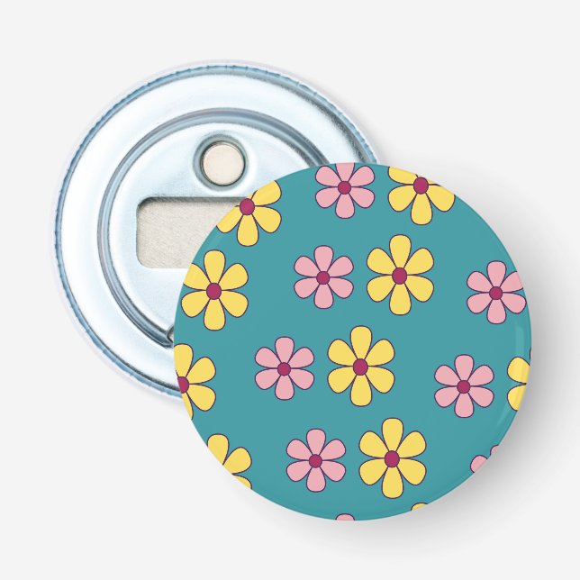 Cute big flowers pattern bottle opener (Front)