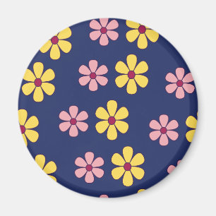 Cute big flowers pattern magnet