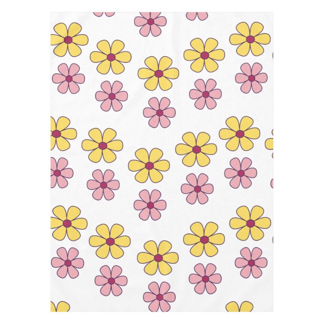 Cute big flowers tablecloth (Front)
