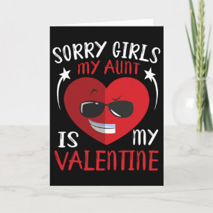 Cute Big Heart Face Sorry Girls My Aunt Is My Vale Card