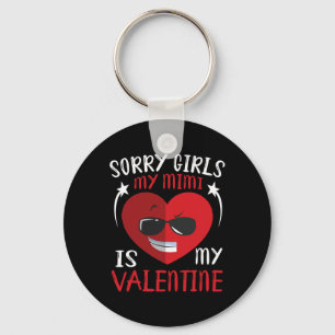 Cute Big Heart Face Sorry Girls My Mimi Is My Vale Keychain