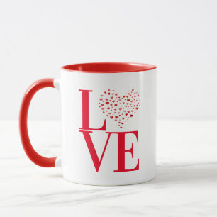 Cute Big Red Love Hearts Valentine's Day Mug