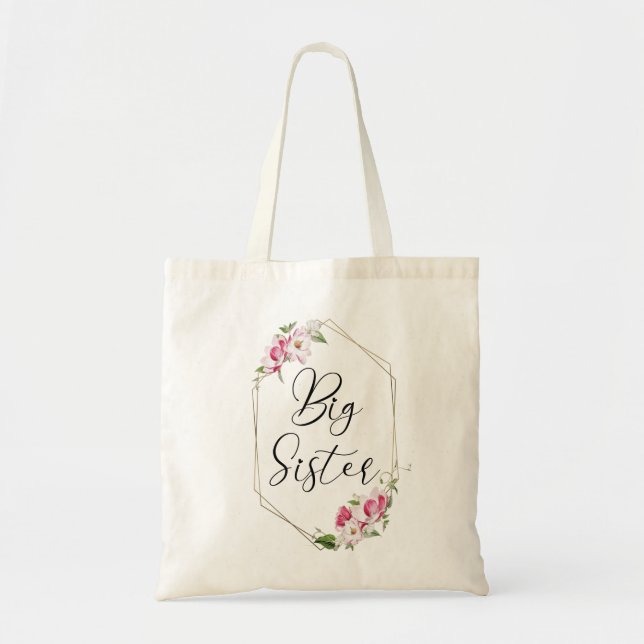 Cute Big Sister Tote Bag (Front)