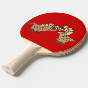 Cute Big-Teethed Cartoon Hyenas Ping Pong Paddle