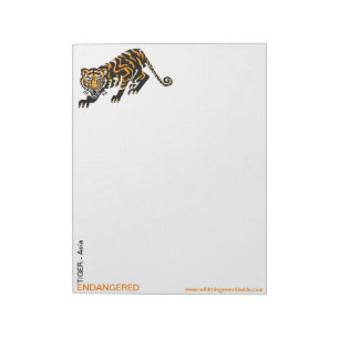 Cute bigcat - TIGER -Conservation - Notepad