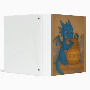 Cute bigeye baby blue storm dragon cookies fantasy binder