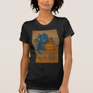 Cute bigeye baby blue storm dragon cookies fantasy T-Shirt