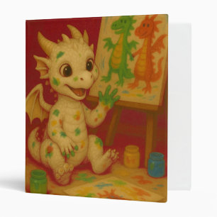 cute bigeye white baby frost dragon finger-paintin binder