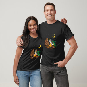 Cute Bigfoot Unicorn Dragon Campfire Camping T-Shirt