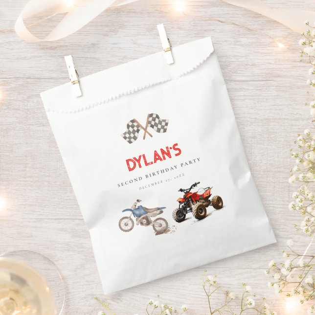 Cute Bikes Birthday Favour Bag (Clipped)
