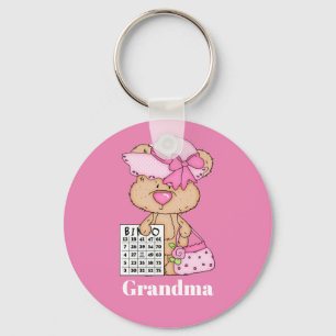 Cute Bingo bear add name Keychain