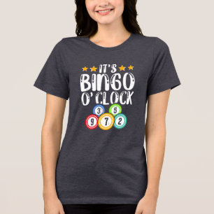 Cute Bingo o'clock word art Tri-Blend Shirt