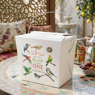 Cute Bird 1st Birthday | Sweet Baby Bird Party Favor Box