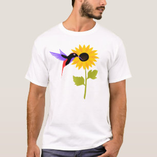 cute Bird and flower T-shirt design