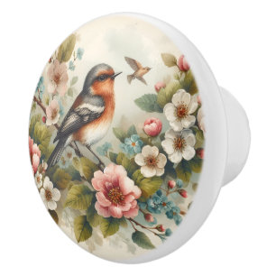 Cute bird animal lovers ceramic knob