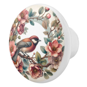 Cute bird animal lovers ceramic knob