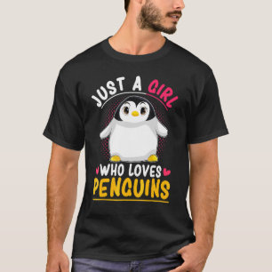 Cute Bird Animal Women Just A Girl Who Loves Peng T-Shirt