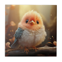 Cute bird ceramic tile