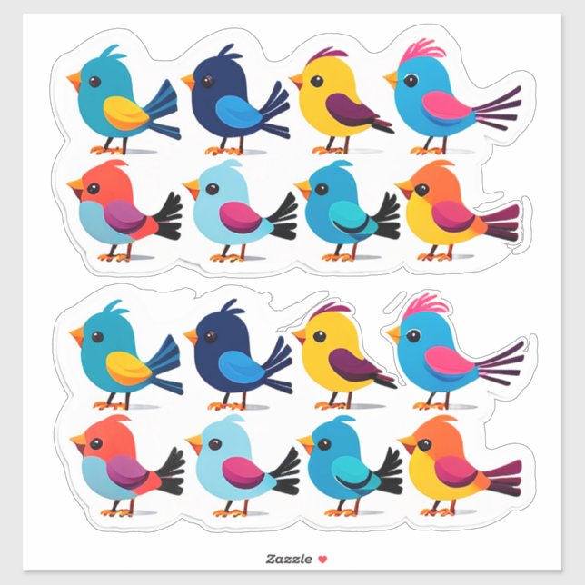 Cute Bird Designs for Decor & Gifts (Sheet)