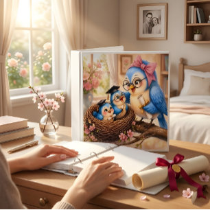 Cute Bird Graduation Binder