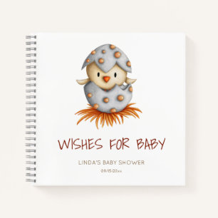Cute Bird Hatching Baby Shower Guest Book
