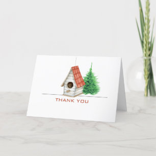 Cute Bird House Realer ou Carte de remerciements h