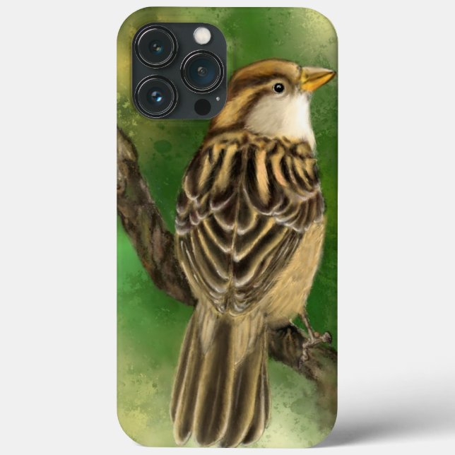 Cute Bird iPhone Case Little Sparrow (Back)