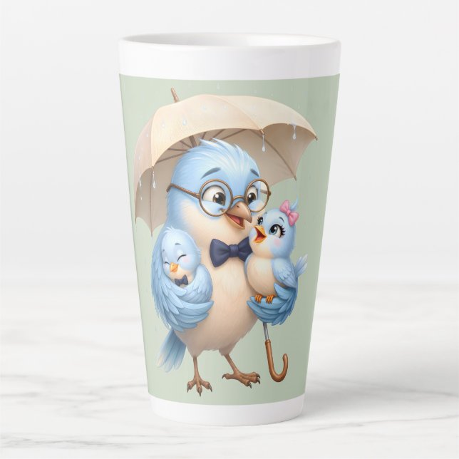 Cute Bird Latte Mug For Dad (Front)
