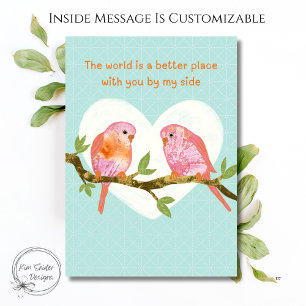 Cute Bird Love Valentine’s Day  Card