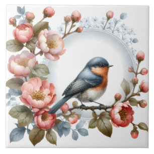 Cute bird lovers crafting home business ceramic  tile