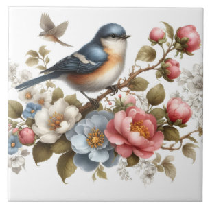 Cute bird lovers crafting home business  tile