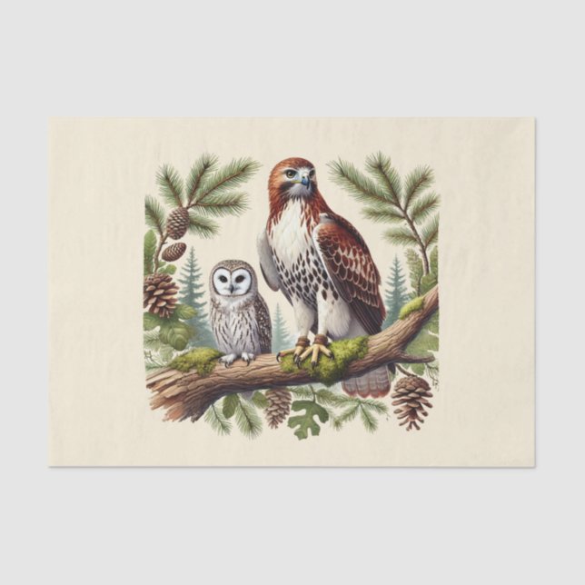 Cute bird lovers decoupage  tissue paper (Front)