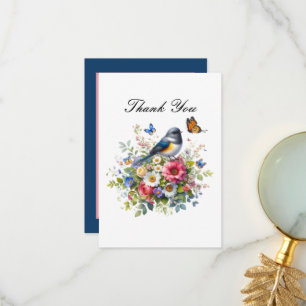 Cute bird lovers thank you card