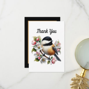 Cute bird lovers thank you  card