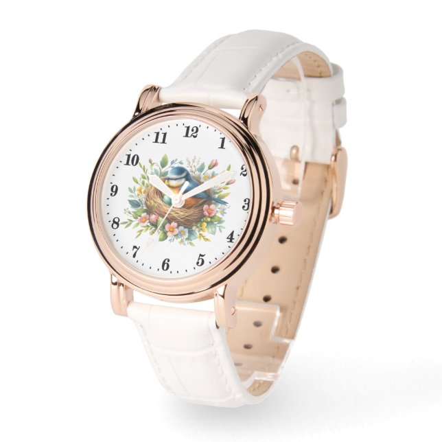 Cute bird lovers women  watch (Angle)