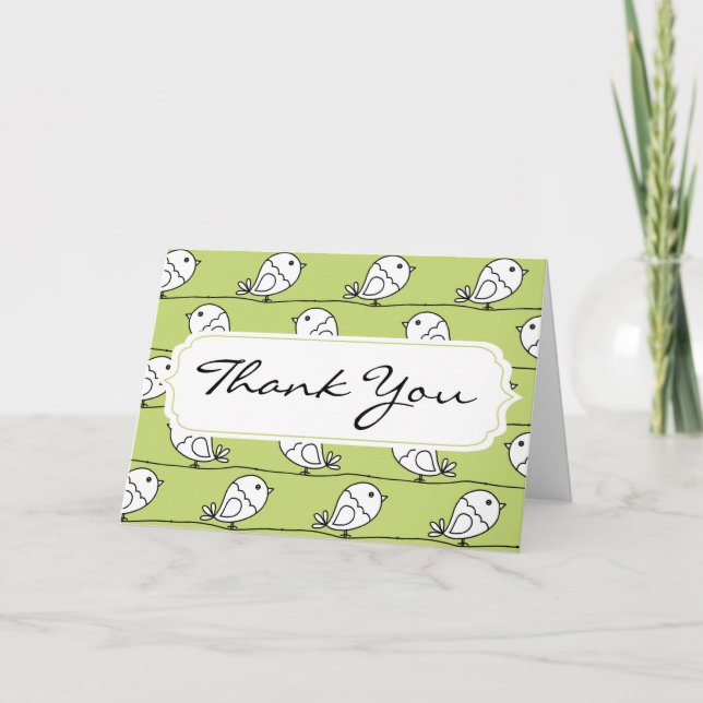 Cute Bird Pattern Greeting Card for Any Occasion (Front)