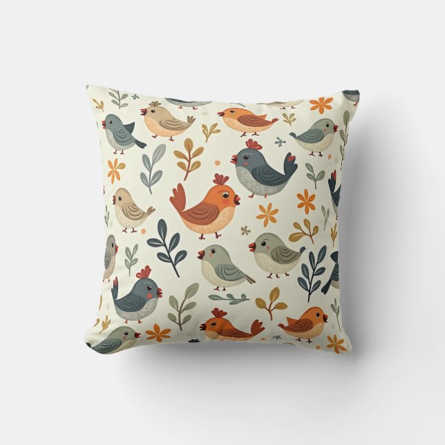 cute bird pillow cushion (Front)