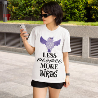 Cute bird - Purple Bird With Motivational Slogan T-Shirt