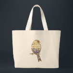 Cute Bird with Music Notes Customize Large Tote Bag<br><div class="desc">Cute Bird with Music Notes Customize with your name, business name or favourite Quote</div>