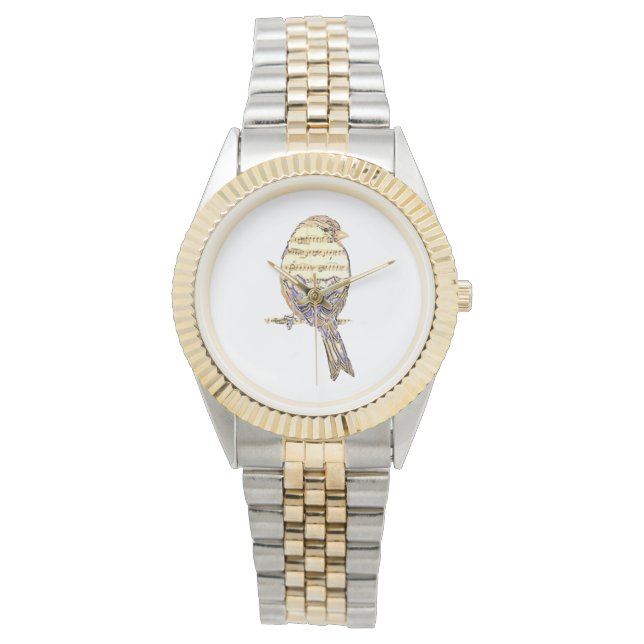 Cute Bird with Music Notes Customize  Watch (Front)