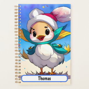 Cute Birdie Planner With Customizable Nametag