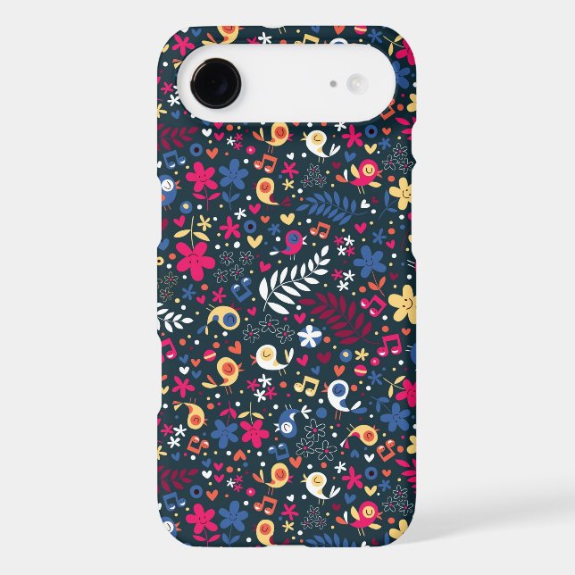 cute birds and flowers pattern Case-Mate iPhone case (Back)