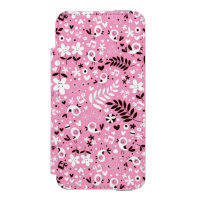 cute birds and flowers pink pattern