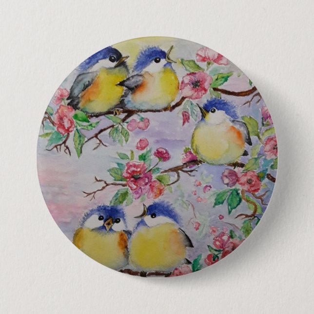Cute Birds Button (Front)