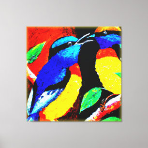 Cute Birds Couple. Buy Now Canvas Print