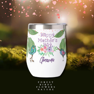 Cute Birds, Floral & Typography