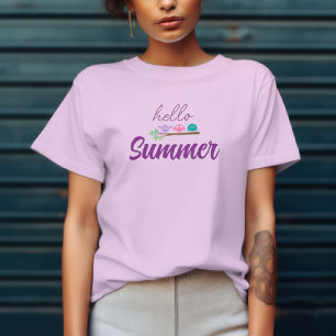 Cute Birds Hello Summer T-Shirt