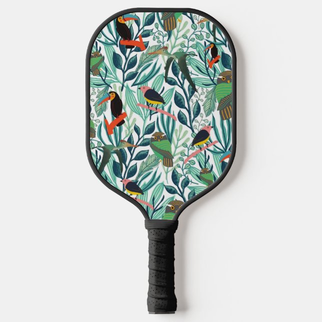 Cute Birds seamless pattern Pickleball Paddle (Front)